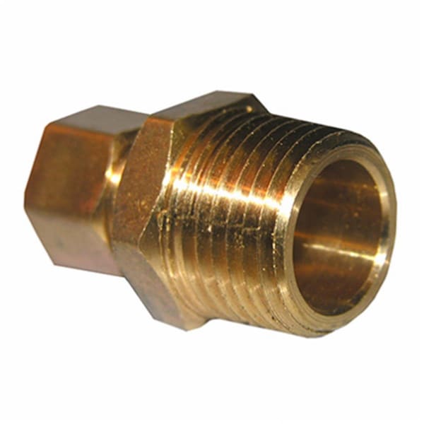 Larsen Supply Co 0.37 Compression x 0.37 in. Male Pipe Thread Brass Adapter 6PK 208043 - main